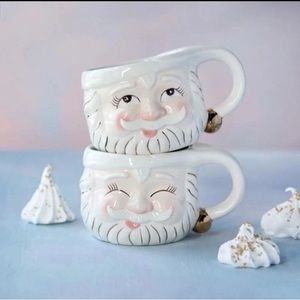 Anthropologie Glitterville Papa Noel Mug